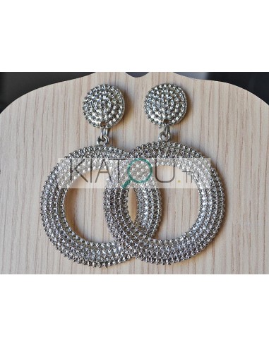 Boucles d'Oreille cercles argentés