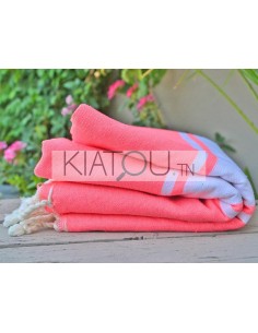Fouta Plate Rose Fluo  réf... 2