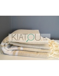 Fouta Plate Beige Lin   réf...