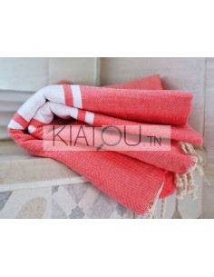 Fouta Plate Rose Flamant...