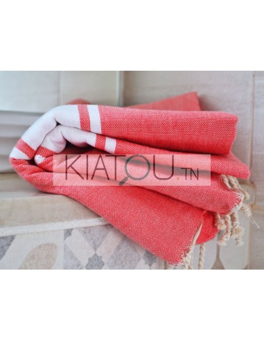 Fouta Plate Rose Flamant  réf 04 -...