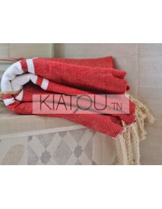 Fouta Plate Rouge  réf 05 -...