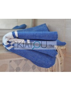 Fouta Plate Bleu Grec  réf... 2