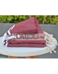 Fouta Plate Rouge Bordeau... 2