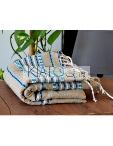 Fouta Plate Berbère AMAZIR Beige...