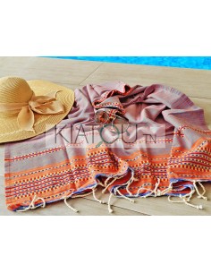 Fouta Plate Arabesque rayée...