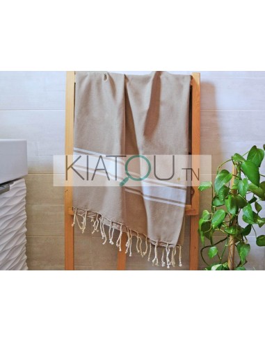 Fouta Plate Beige Grège  réf 40 -...