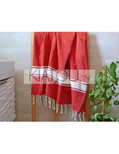 Fouta Plate Rouge  réf 05 -...