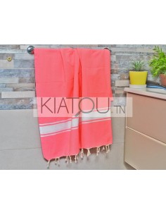 Fouta Plate Rose Fluo  réf...