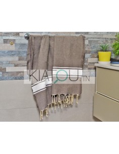 Fouta Plate Gris Taupe  réf...