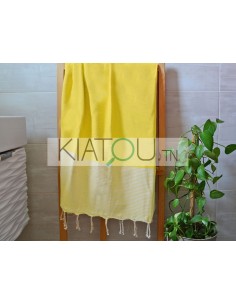 Fouta Nid d'Abeille Jaune...