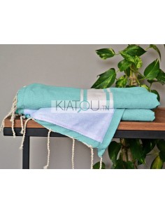 Serviette Fouta Bleu Indien... 2