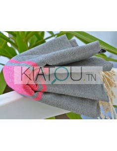 Fouta Plate Bicolore Gris...