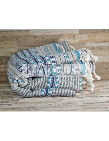 Fouta Plate Arabesque PALERME Gris...