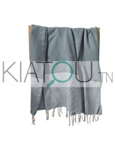 Fouta Nid d'Abeille Gris... 2